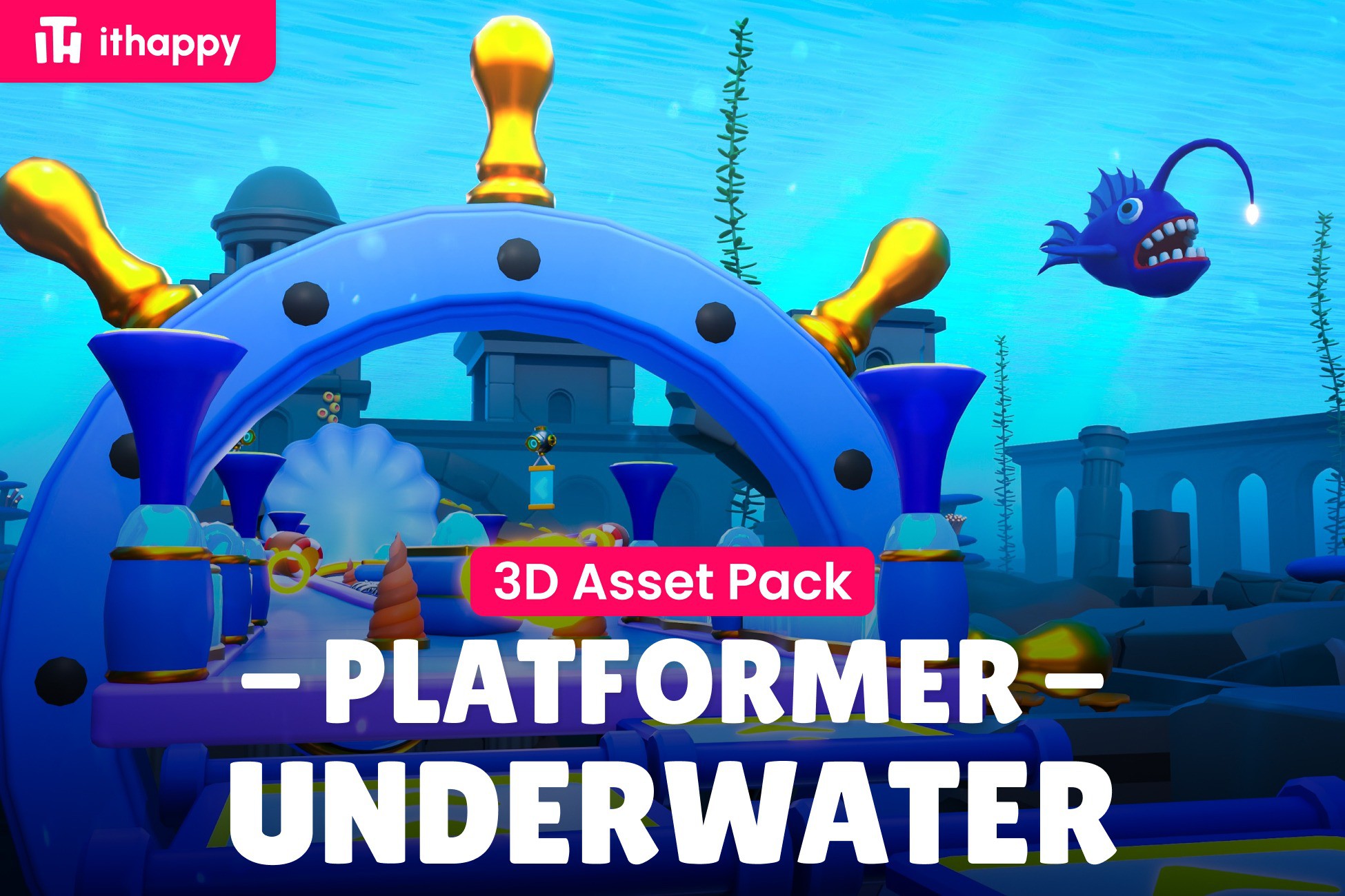 Platformer 12 Underwater - Low Poly 3D Models Pack