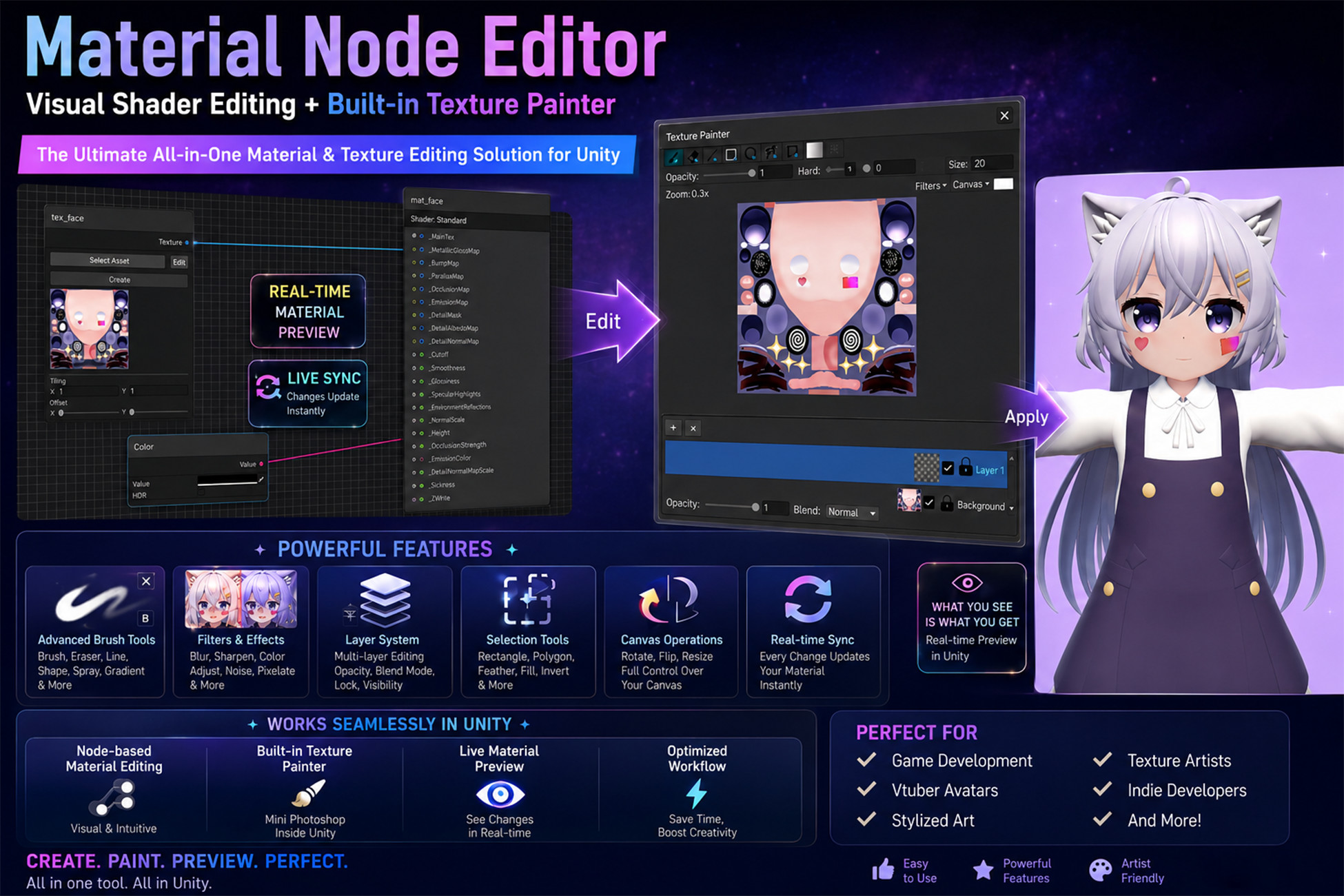 Material Editor With Texture Painter