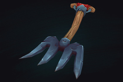 Low Poly Stylized Pitchfork – Hand-Painted Game-Ready 3D Asset