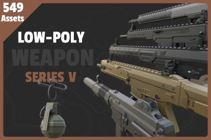 Low Poly Weapon Series V 5
