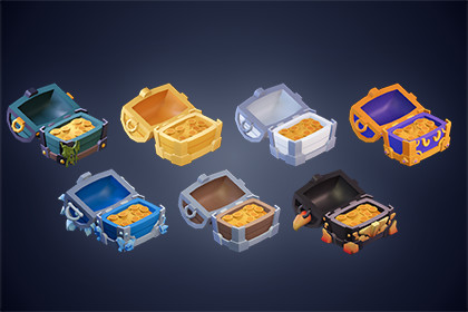 Stylized Low Poly Treasure Chest Pack