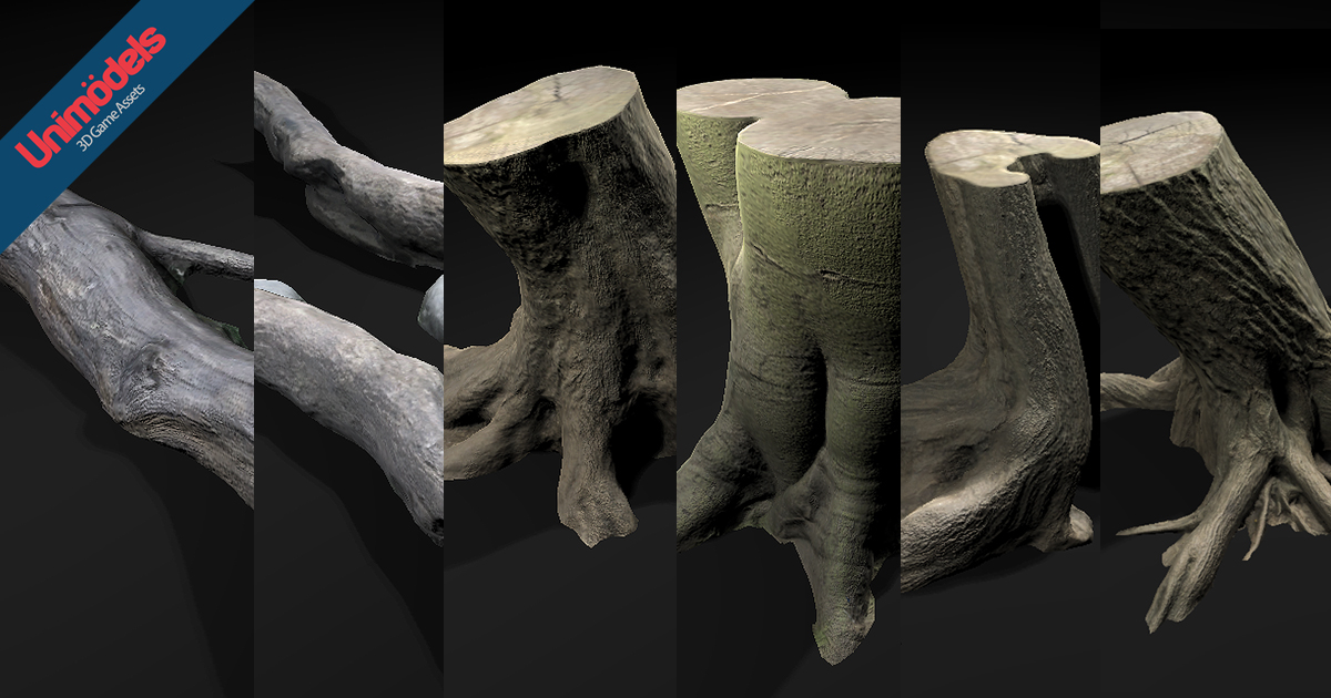 Unimodels forest trunks Vol. 1 | 3D Environments | Unity Asset Store
