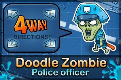 Doodle Police Zombie - Customizable Spine 2D