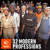 32 Modern Professions – NPC Characters Collection
