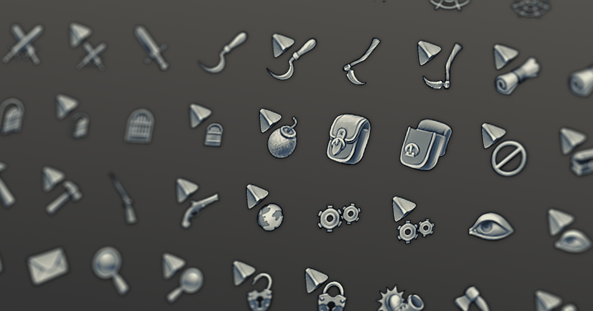 Fantasy RPG Cursors (silver) | 2D Icons | Unity Asset Store