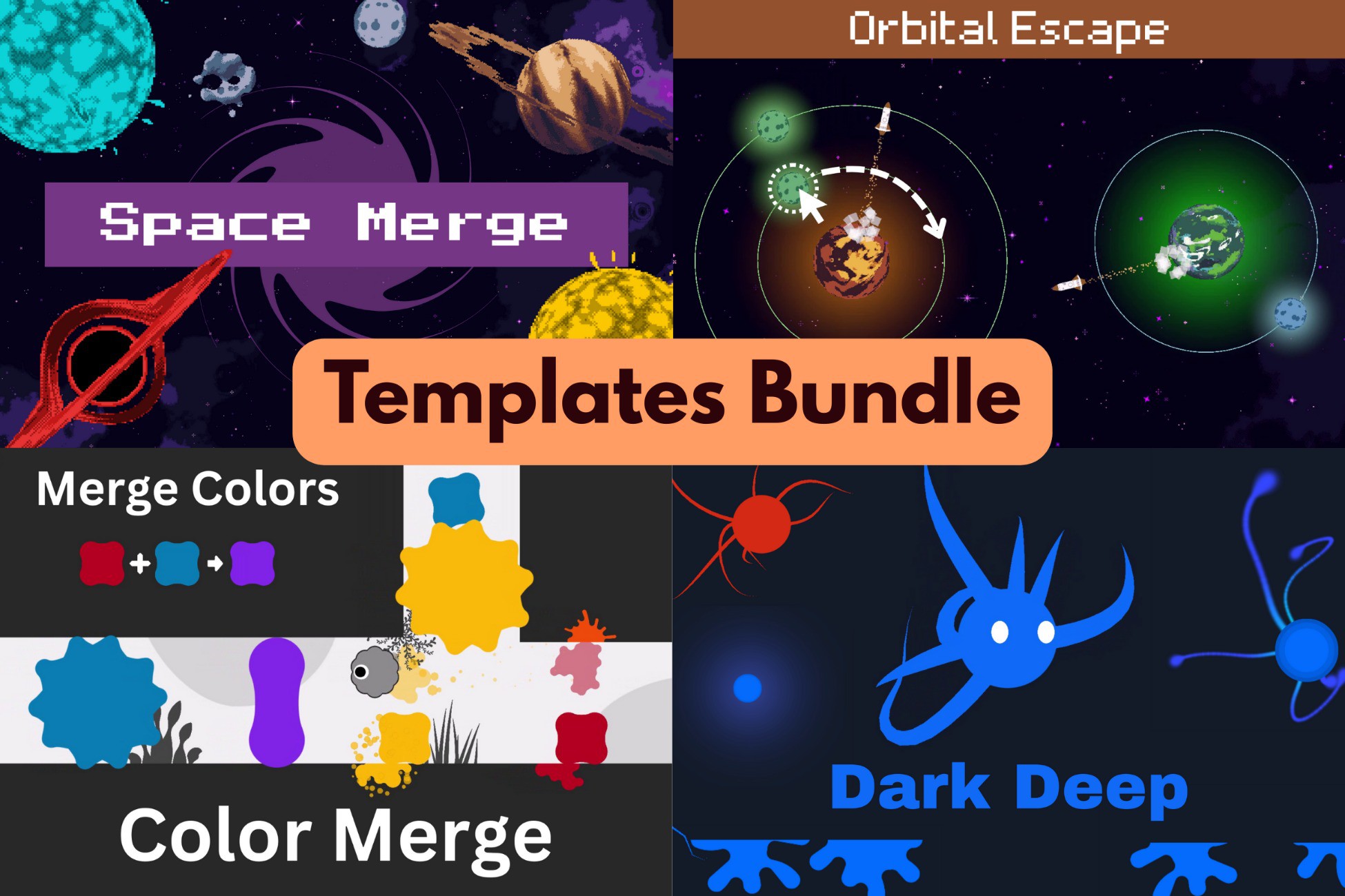 Unique 2D Game Templates Bundle Packs Unity Asset Store