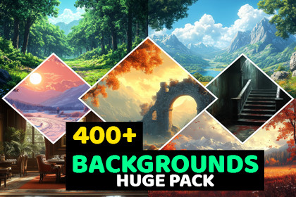 2D Backgrounds Huge Pack
