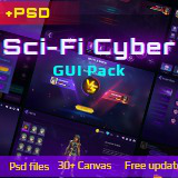 Sci-Fi Cyber UI Pro_Purple Theme