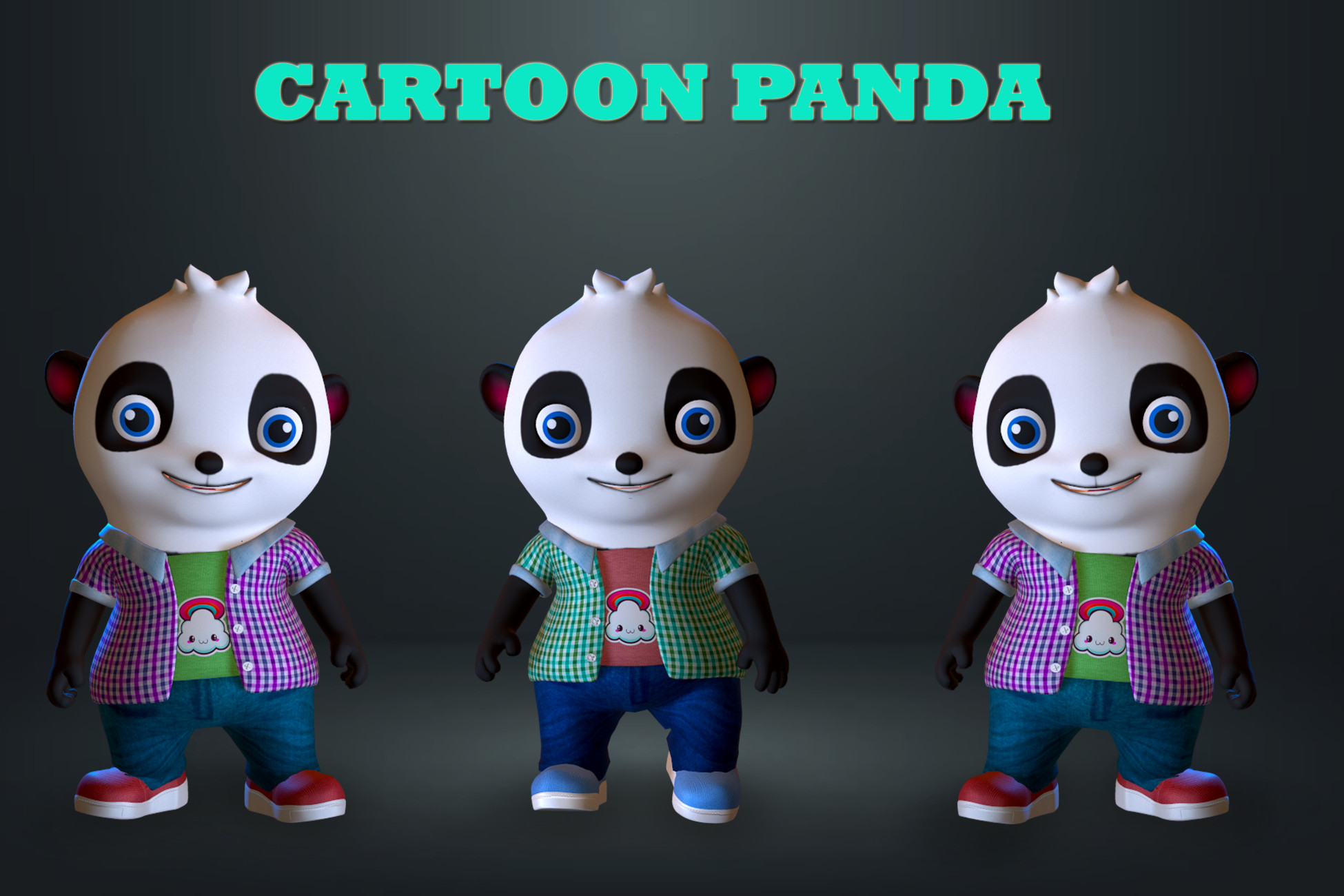 Humanoid Cartoon Panda | 캐릭터 | Unity Asset Store
