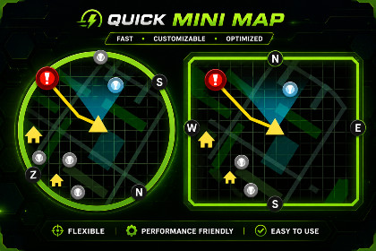 Quick Minimap System - GPS Radar & Path Navigation