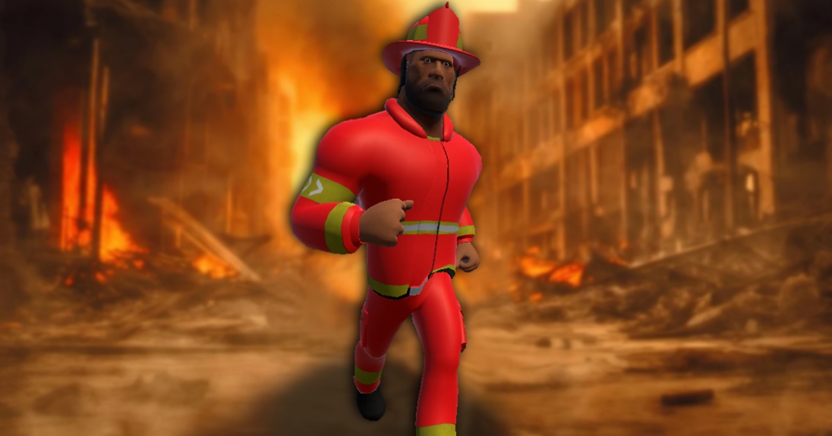 Low Poly Firefighter 3D - Rigged Character | Game Ready | Mobile | URP ...