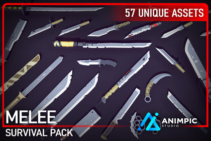 POLY - Survival Melee Weapons (SRP, URP, HDRP)