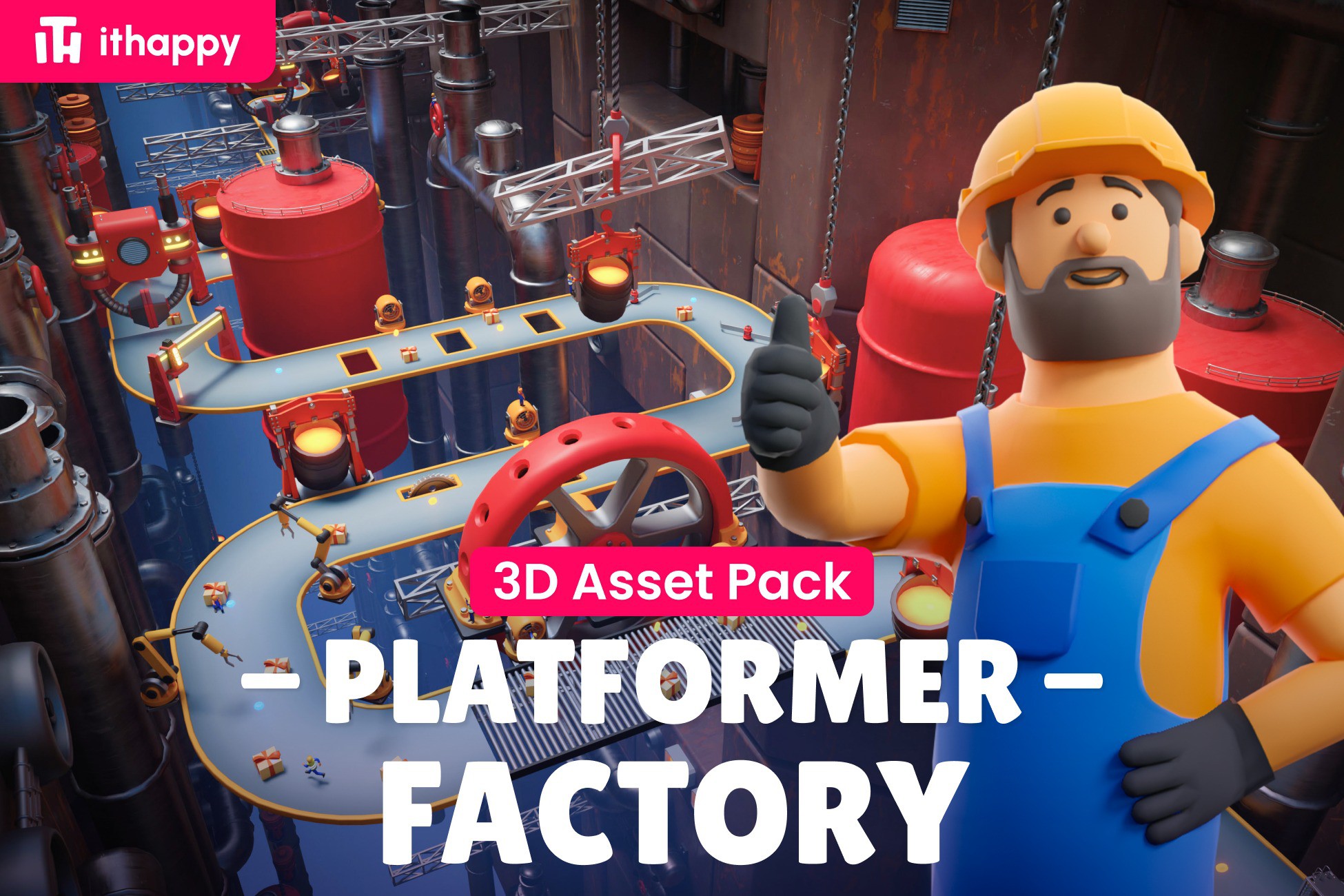 Platformer 15 Factory - Low Poly 3D Models Pack