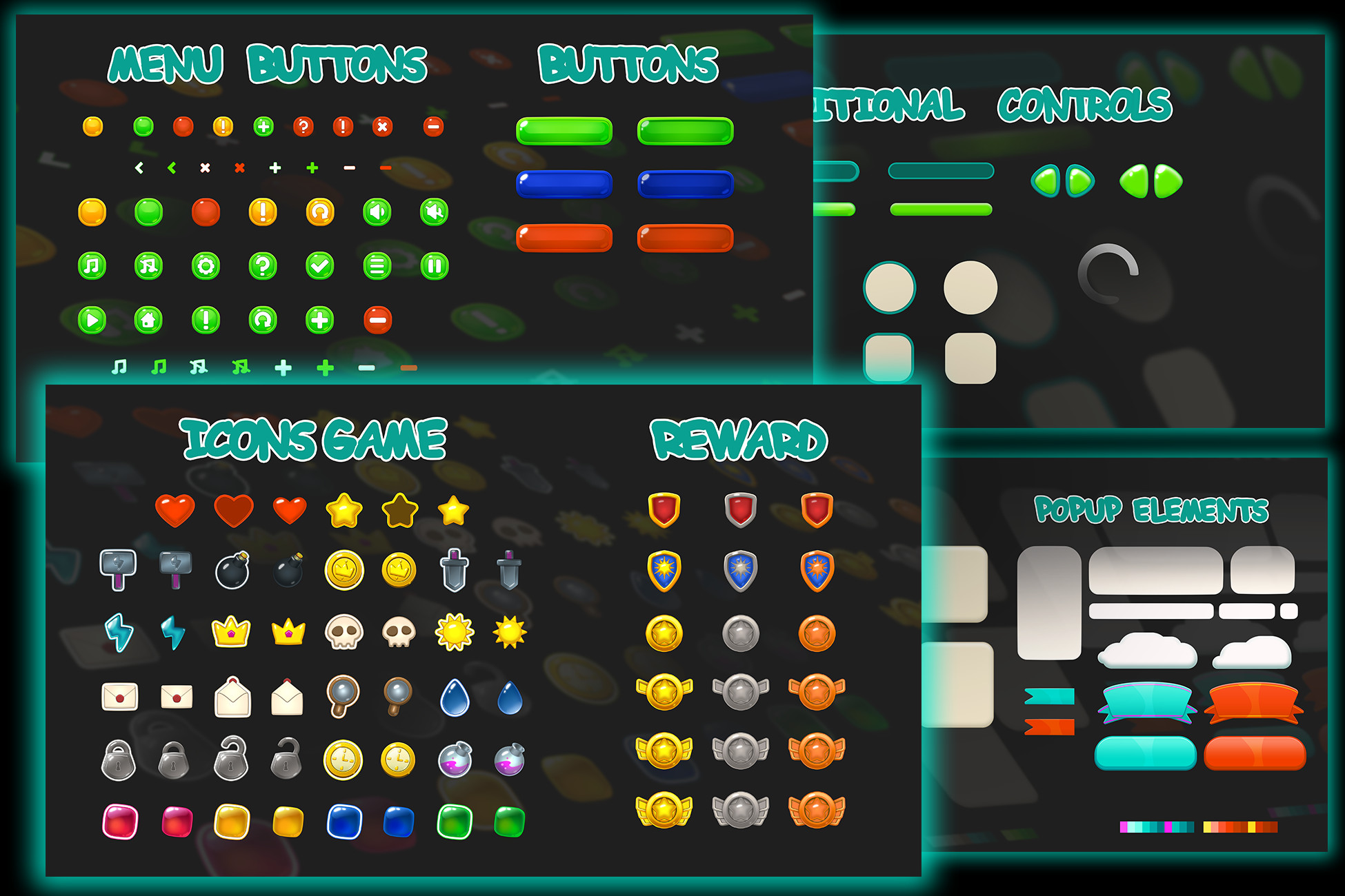 Hyper casual mobile GUI | 2D GUI | Unity Asset Store