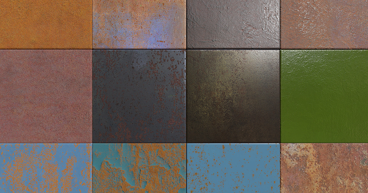 Real Materials vol.5 - Paint and Rust | 2D Textures & Materials | Unity ...