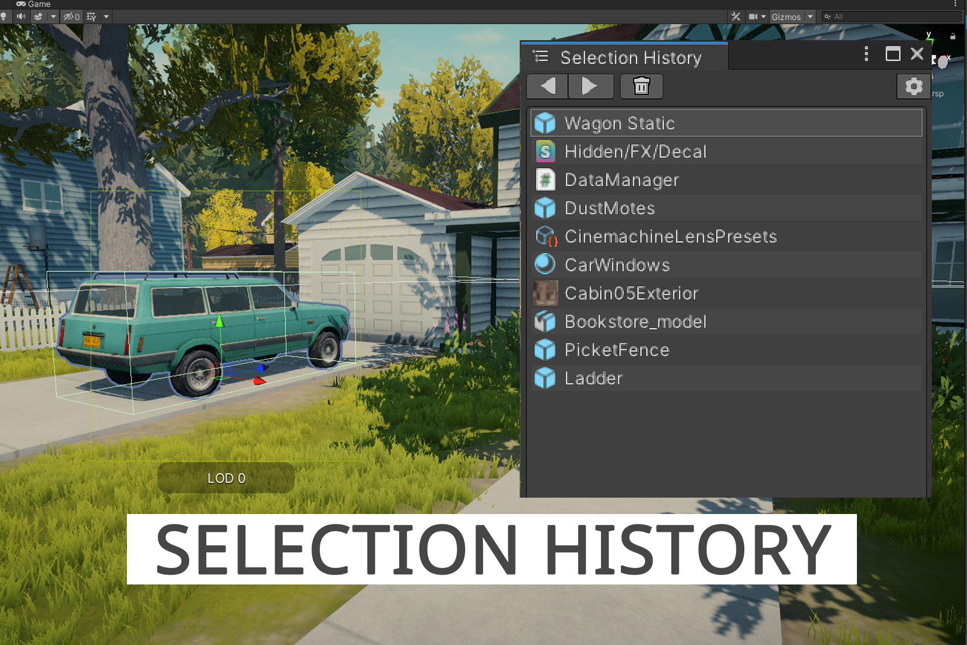 Selection History | Utilities Tools | Unity Asset Store