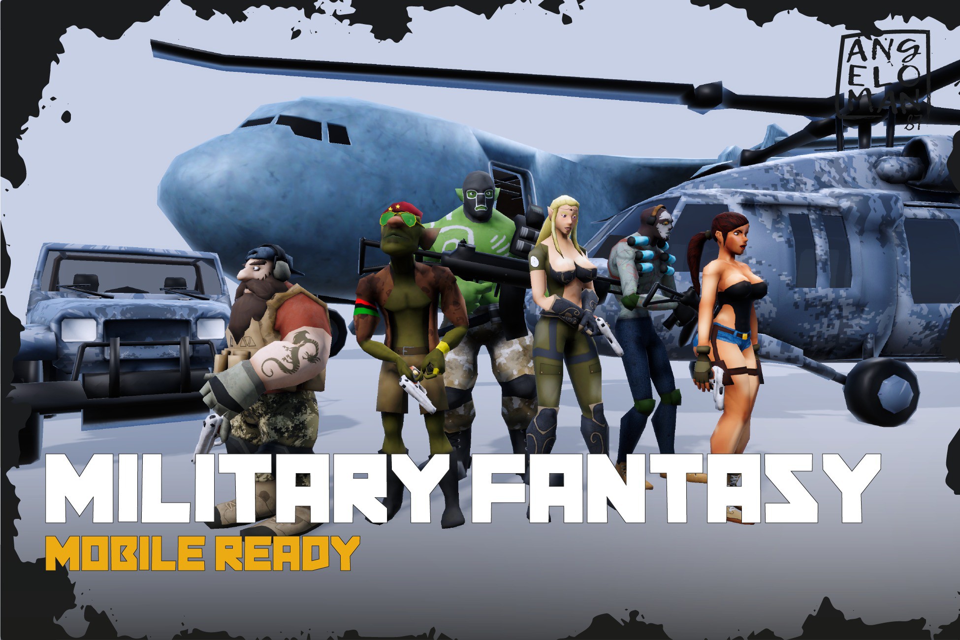 Military Fantasy Bundle (Mobile) | 3D Characters | Unity Asset Store