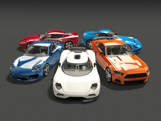 Unity Motor Racing Car 10 Fantastic Race Cars Pack vol.2 | 3D 汽车 | Unity Asset Store