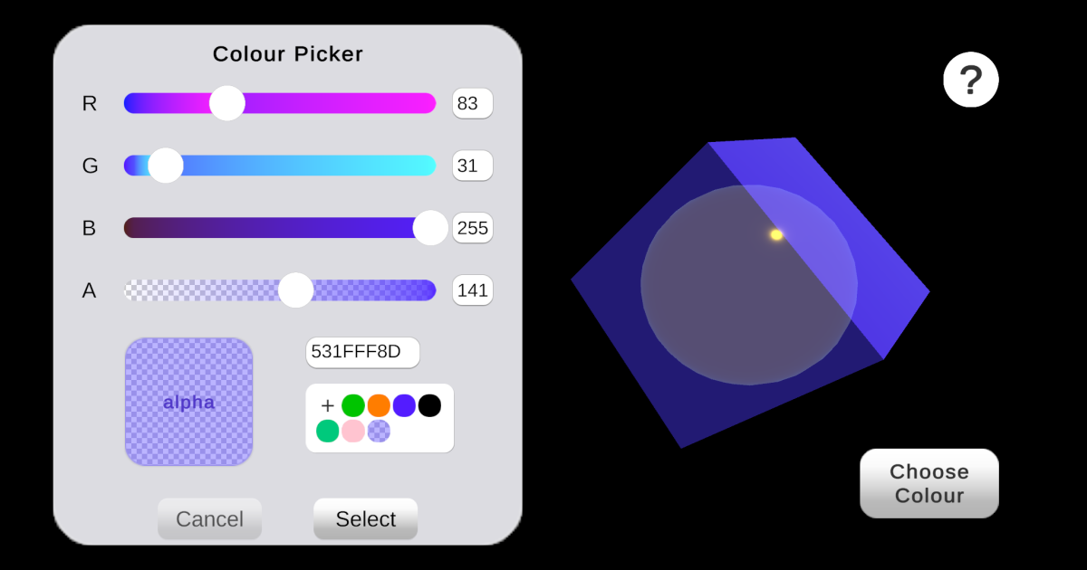 Canley Colour Picker Lite | GUI Tools | Unity Asset Store