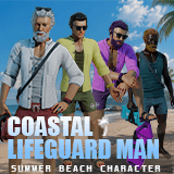 Coastal Lifeguard Man – Summer Beach Character