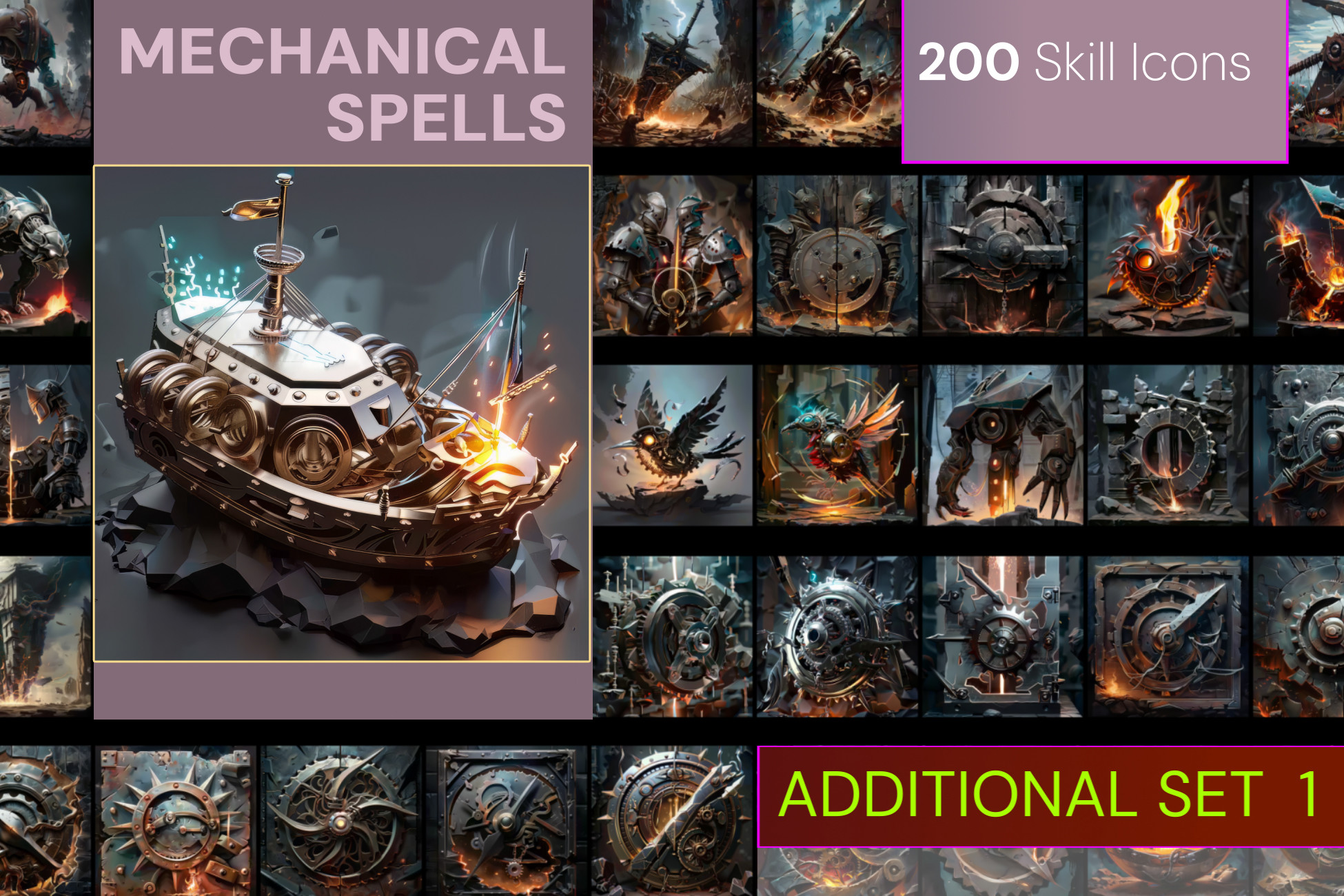 Magic Rune Mech Magic Skills Mech Dop | 2D アイコン | Unity Asset Store