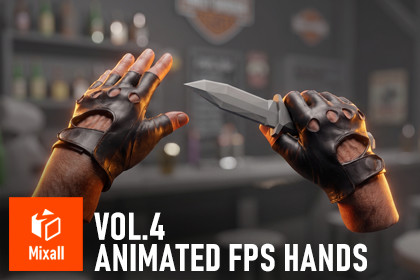 Animated FPS Hands Vol.4