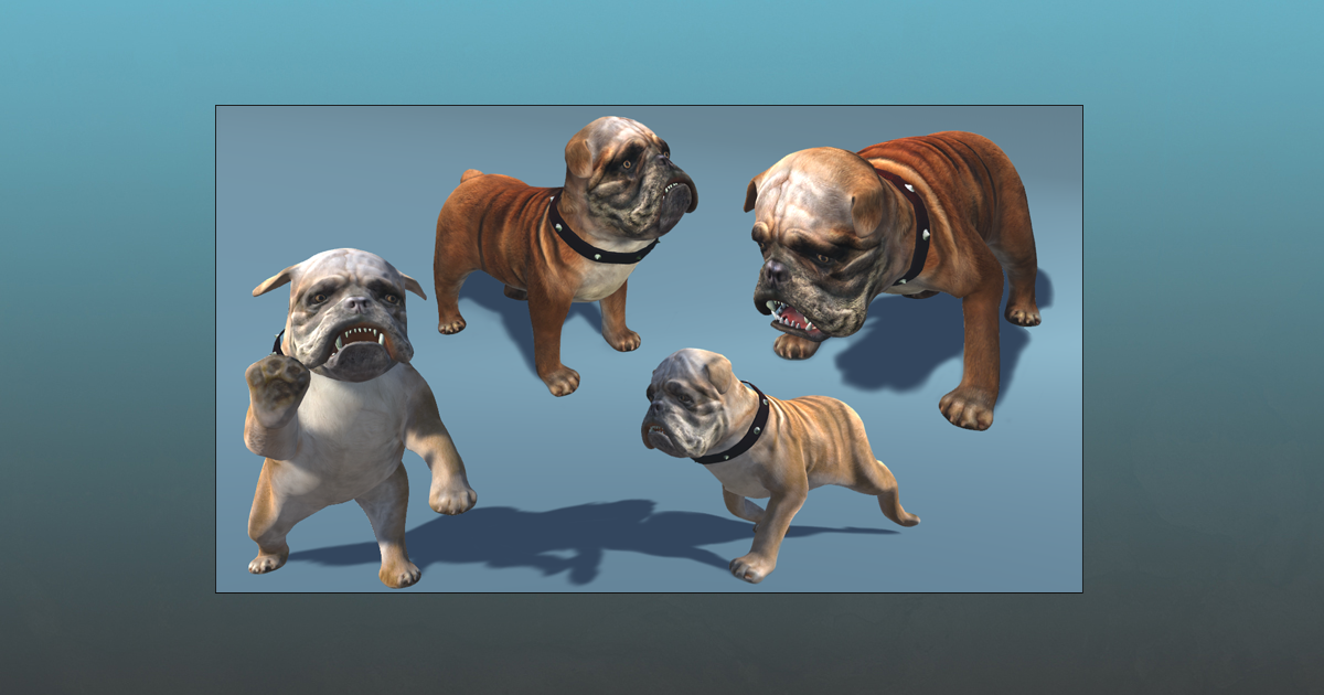 Unity Chain Dog Dog - Bulldog (Full) | Characters | Unity Asset Store