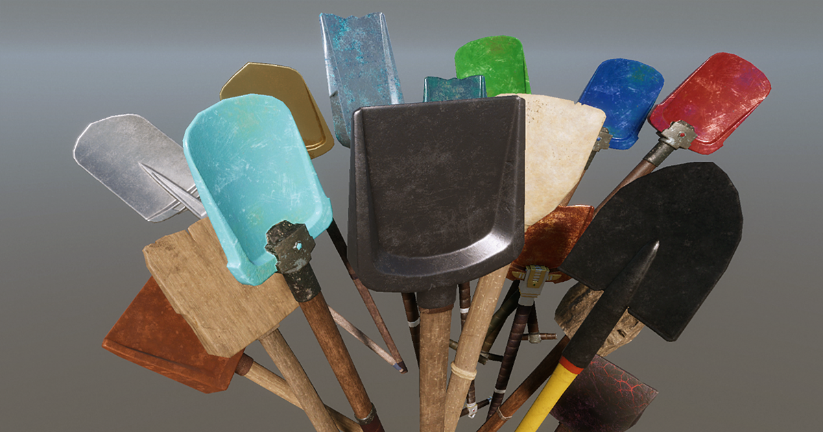 Shovels PBR - Full Pack | 3D 工具 | Unity Asset Store