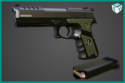 Pistol 02 URP HDRP Textures