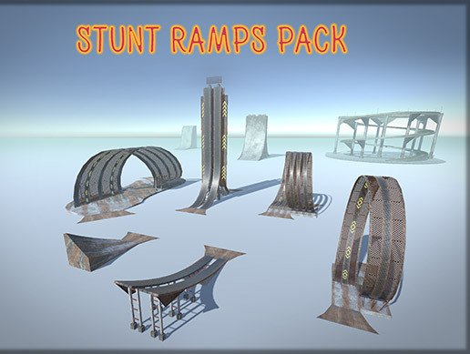 Stunt Race Track Ramp Pack | 3D Roadways | Unity Asset Store