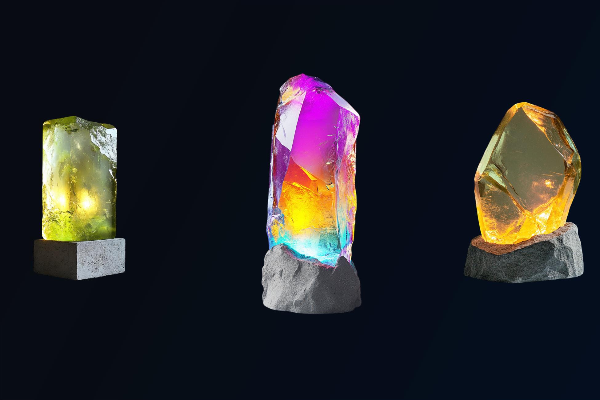 Unity Transparent Crystal NHC - Glass Neon Crystals | 2D Icons | Unity Asset Store