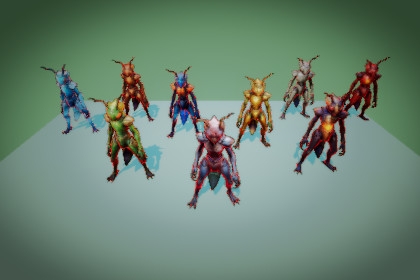 Fantasy Monster 3D Model 03 - Game Ready - PixeliusVita