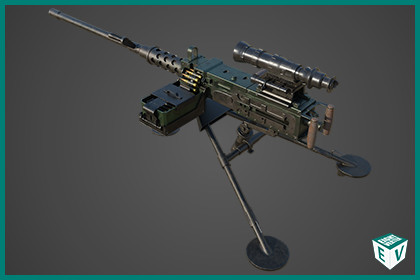 M2 Browning Machine Gun URP and HDRP Textures
