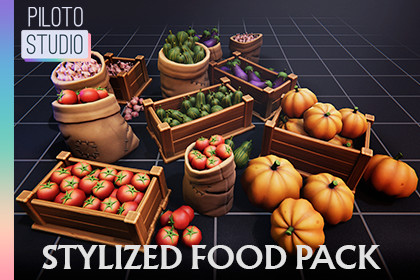 Food Assets Pack - Rice, Wheat, Pumpkin, Fruits