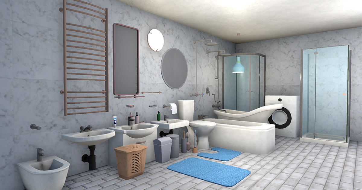 Bathroom Pack | Game-Ready Props | 3D インテリア | Unity Asset Store