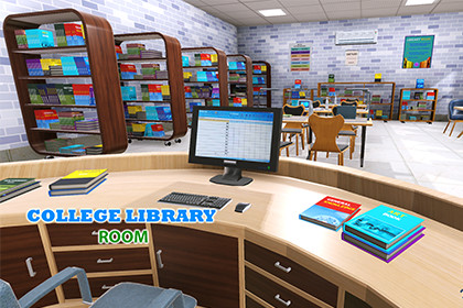 College Library Room Low Poly