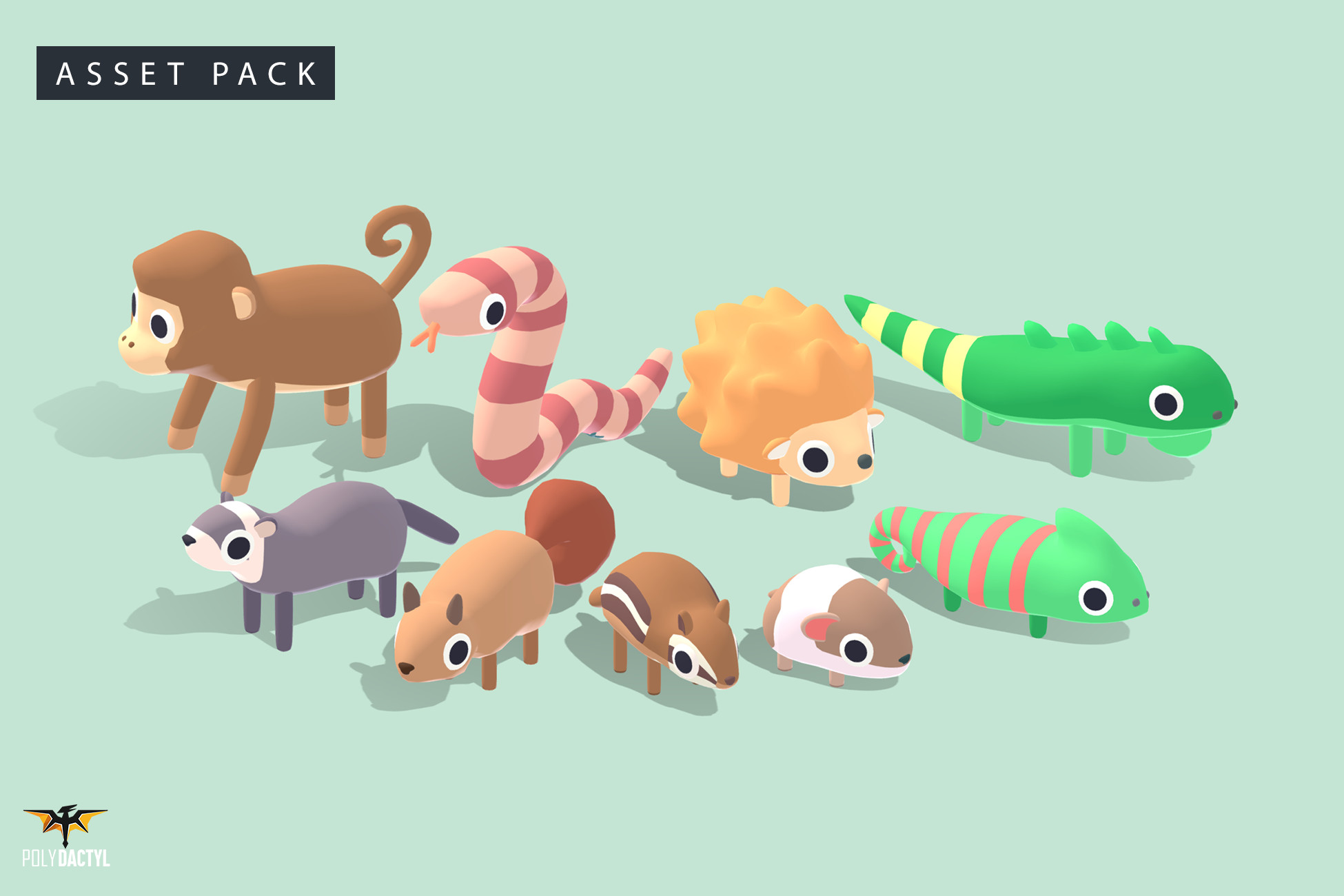 Pet Animals Vol 2 Quirky Series 3D Animals Unity Asset Store