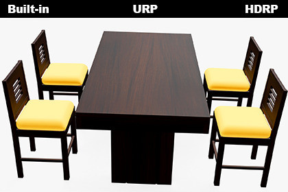 Wooden Dining Table with Yellow 6 Chairs set 3d