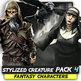 3 in 1 - Creature Pack 4 - Raven - Undead Draugr - Nun Katharine - #77