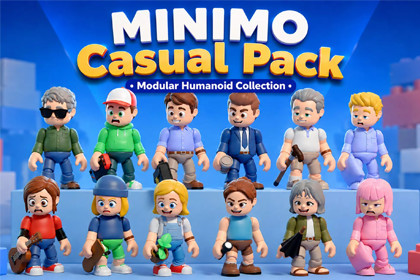 MINIMO CASUAL PACK – Modular Humanoid Collection