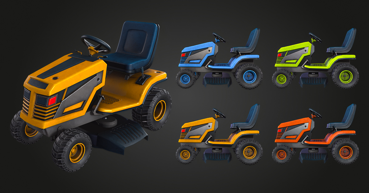 Ride on Mower Vol. 1 | 3D Props | Unity Asset Store