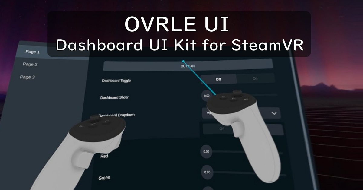 OVRLE UI - Dashboard UI Kit for SteamVR | GUI Tools | Unity Asset Store