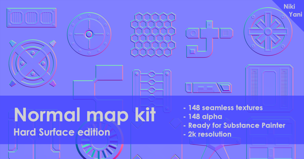 Normal map kit Hard Surface edition | 2D Tiles | Unity Asset Store