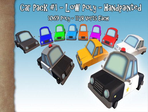 Car Handle Unity Asset Cartoon Car Pack #1 | 3D Land | Unity Asset Store