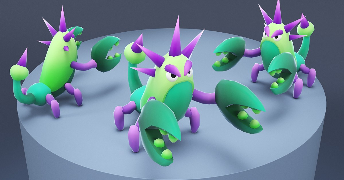 Cartoon Characters - Big Crab Warrior | 3D Creatures | Unity Asset Store
