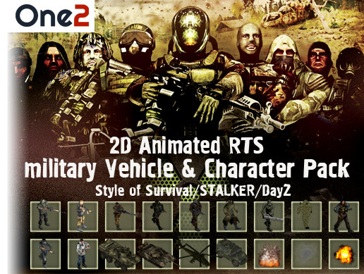 2D Animated RTS Military Vehicle & Character Pack | 2D Characters ...