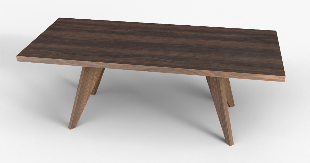 Unity Light Table Contemporary Wooden Dining Table | 3D Furniture | Unity Asset Store