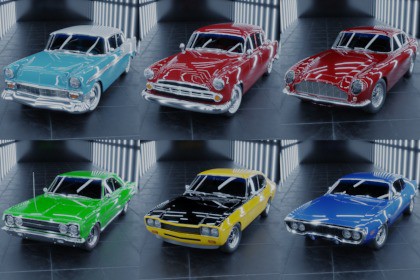 50s, 60s and 70s Variant Car Pack #4 (6 Cars)