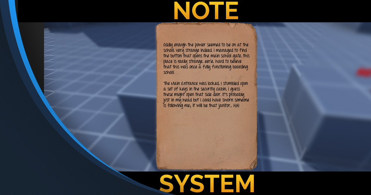 Letter & Note System | Systems | Unity Asset Store