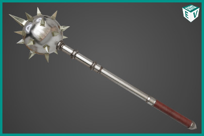 Mace 01 Silver Weapon URP HDRP Textures